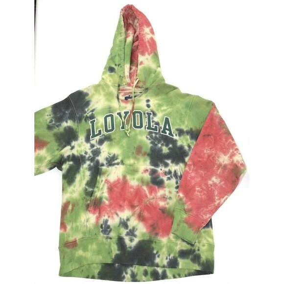 Champion Reverse Weave Loyola Tie Dye Hooded Sweatshirt Small OOAK - Picture 9 of 10